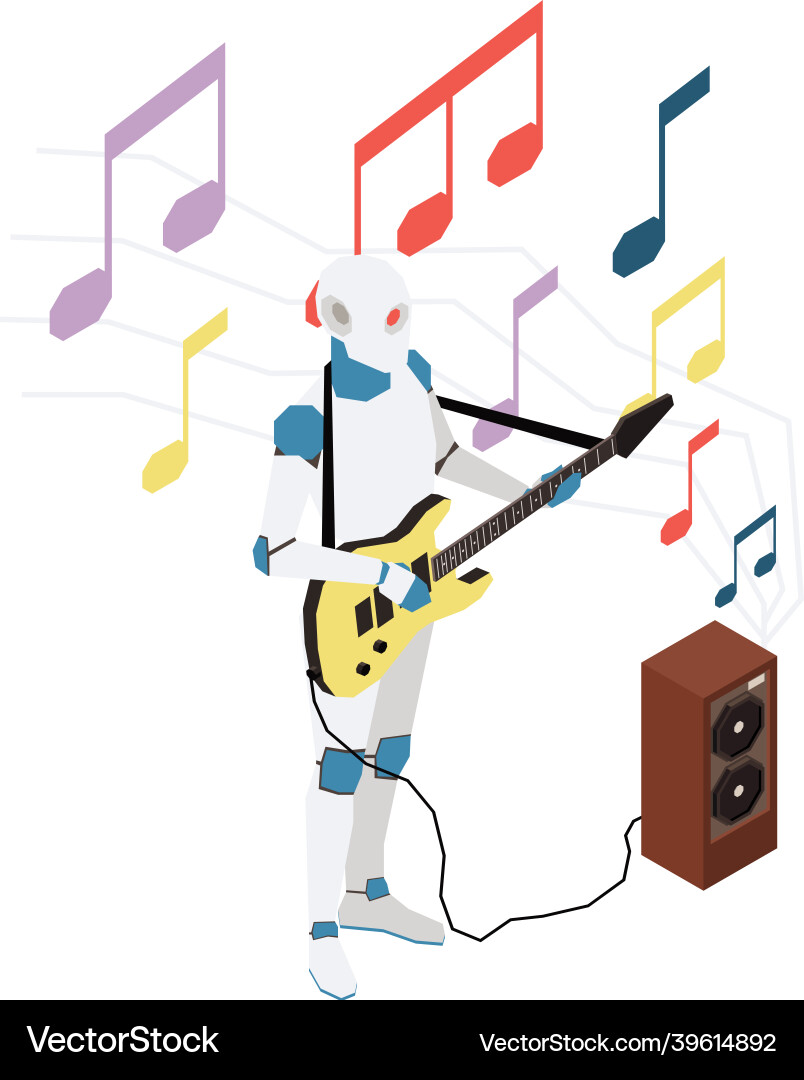 Isometric robot icon Isometric robot icon vector image