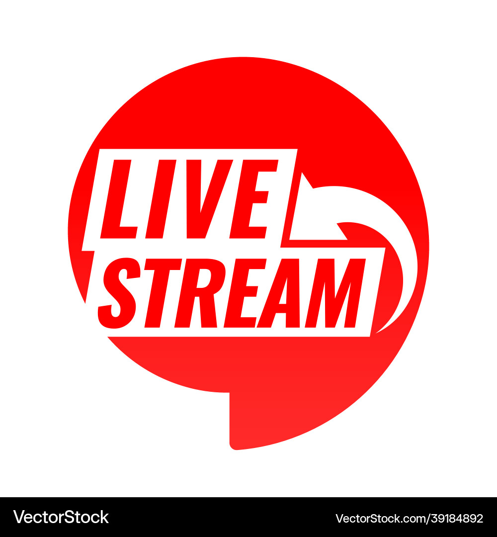 Live stream icon Live stream icon vector image