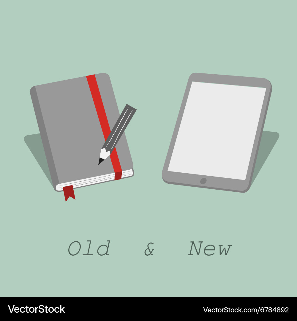 Notebook alphabet vector image