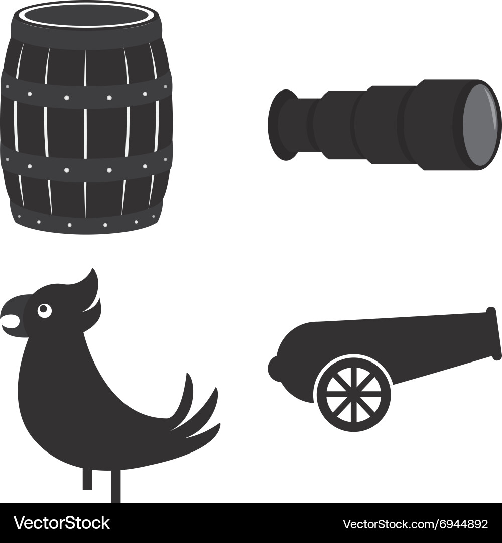 Pirate objects Vector Image