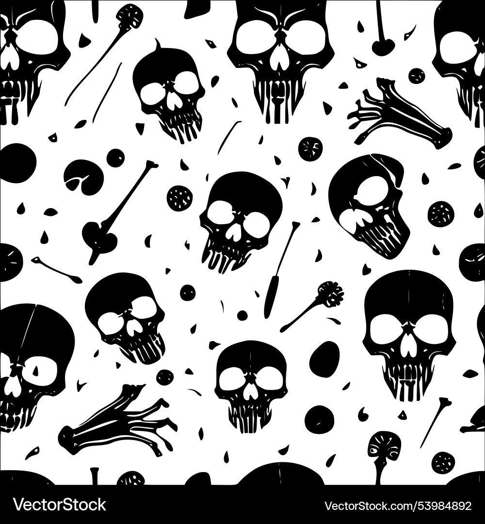Skeletons abstract pattern seamless Skeletons abstract pattern seamless vector image