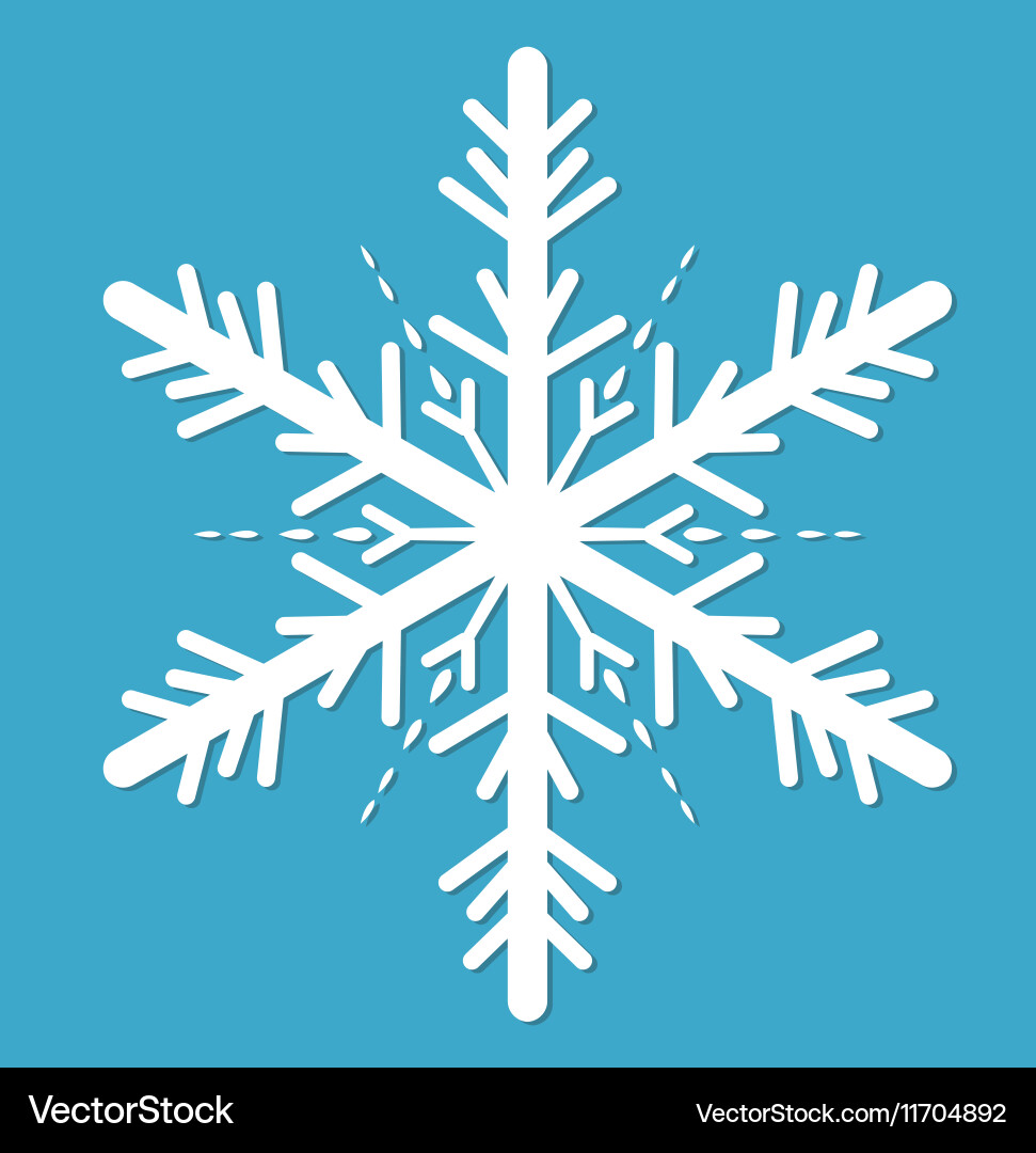 Snowflake icon flat style design elements vector image