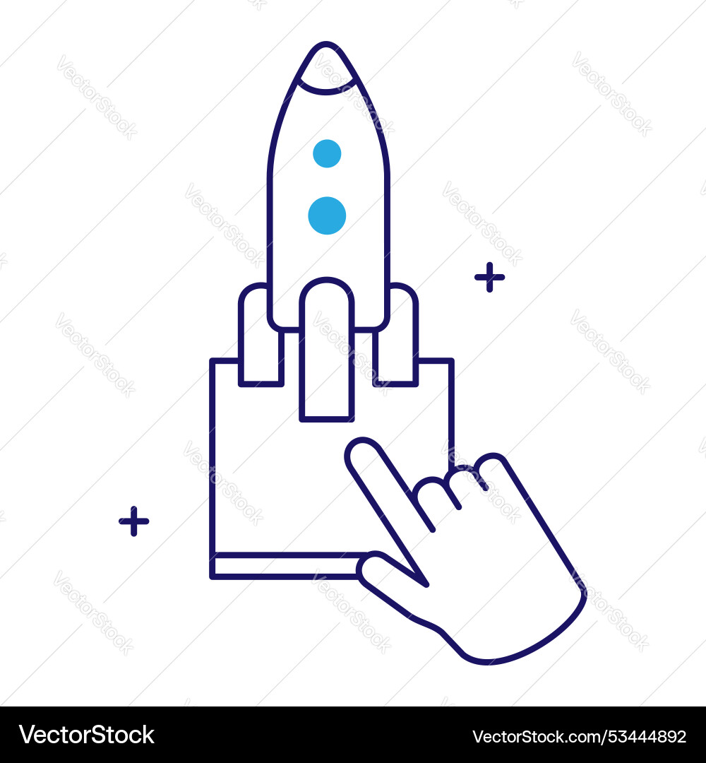 Software-Start und Start-Befehls-Icon-Design vektorbild