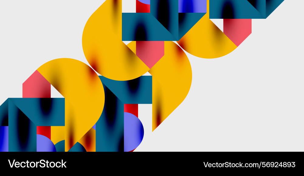 Abstract geometric shapes overlap creating Vector Image
