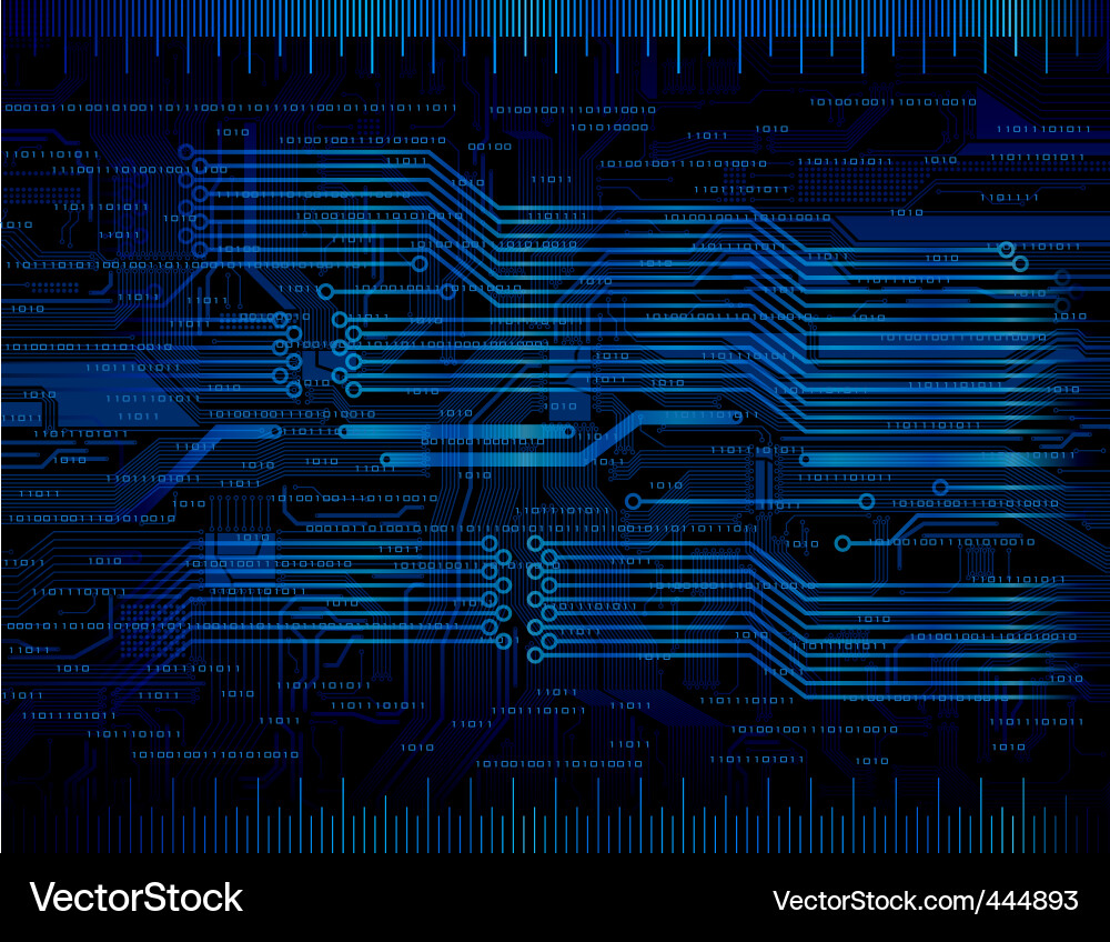 Abstract Technology Circuit Background Vector Image