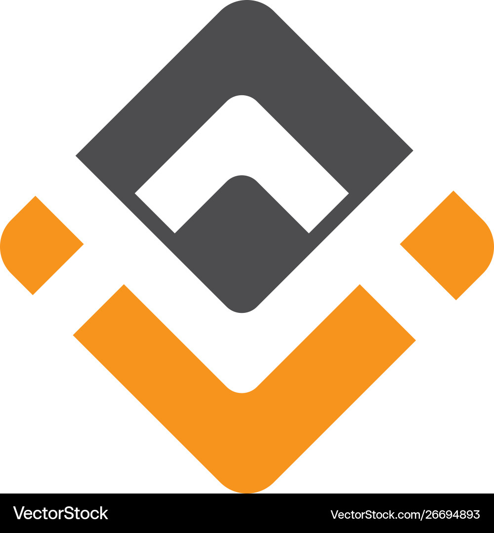 Abstract Unity Logo - Connection Symbol vector image