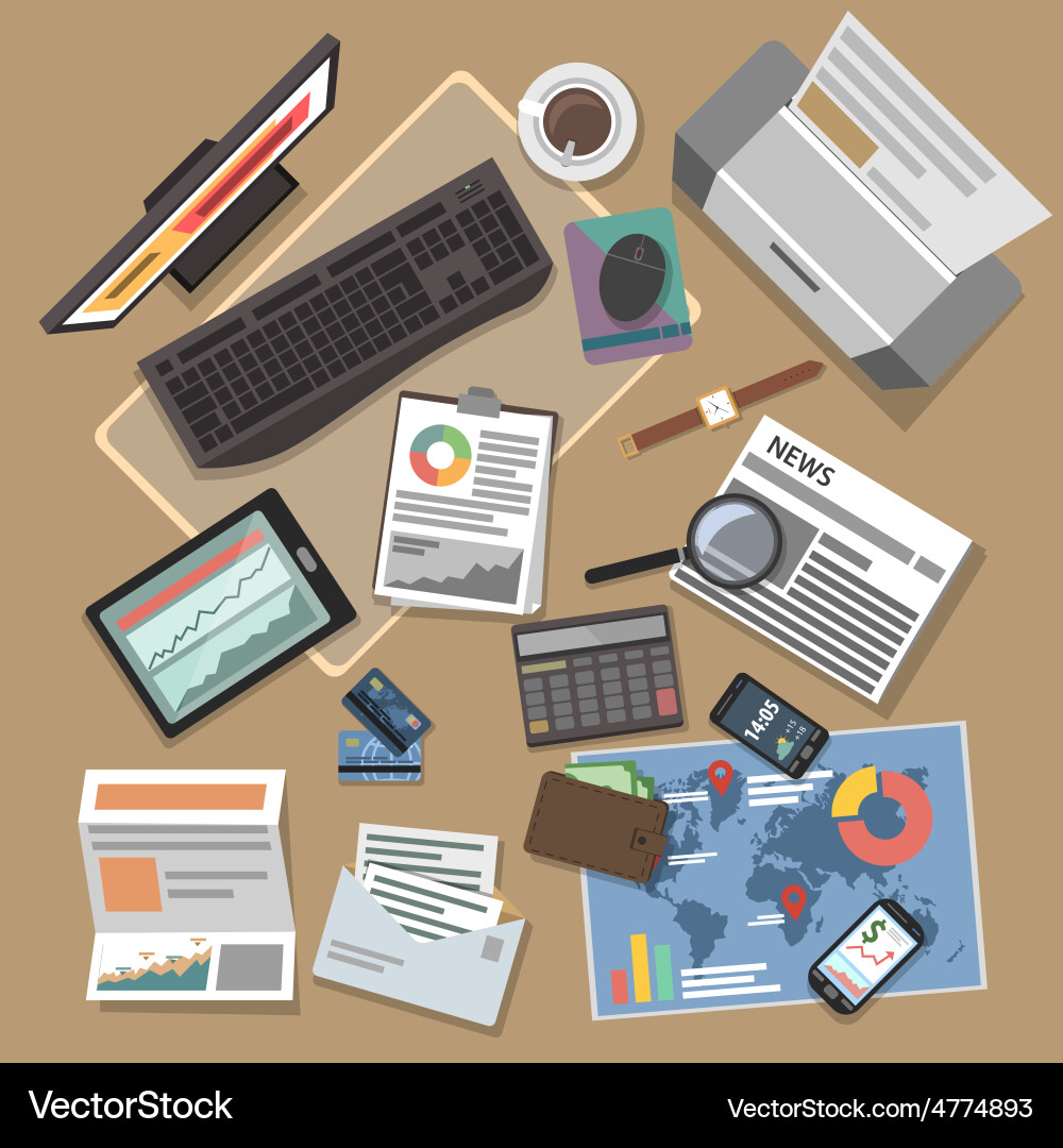 Banking operations concept Royalty Free Vector Image