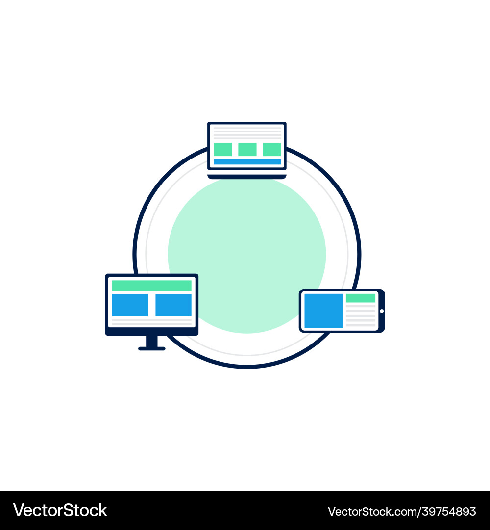Computing network icon design Computing network icon design vector image