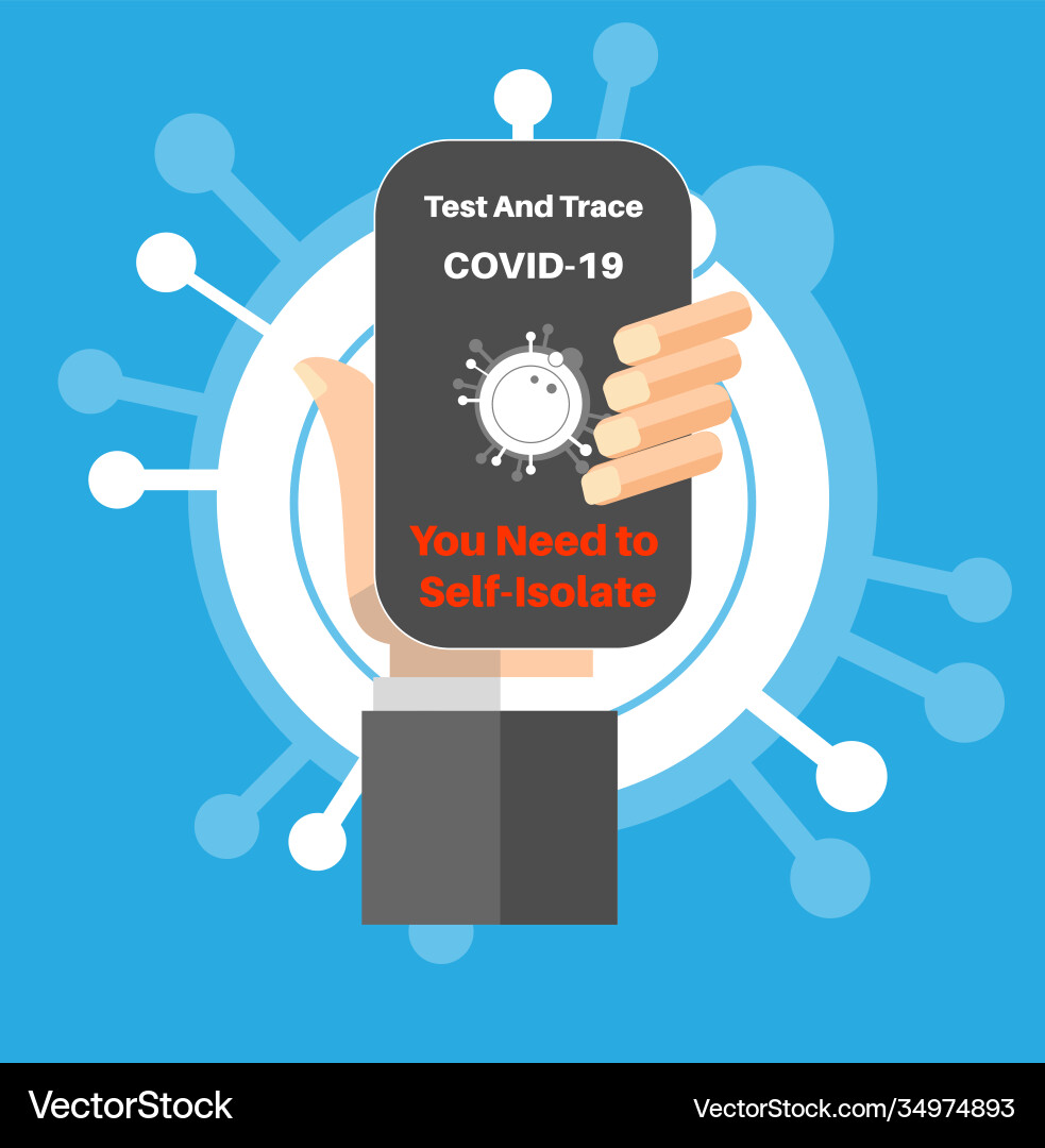 Covid19-19 test and trace app you need Covid19-19 test and trace app you need Vector Image