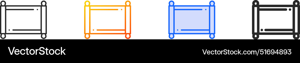 Decree iconthin linear gradient blue stroke Vector Image