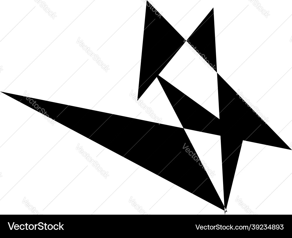 Edgy ruptured shatter splinter shape design Vector Image