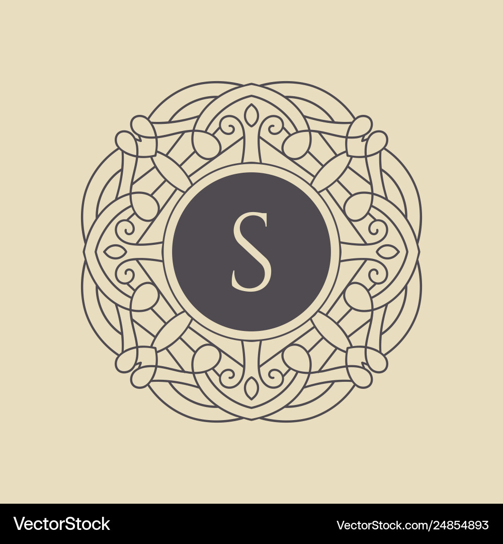 Elegant floral monogram design template Elegant floral monogram design template vector image