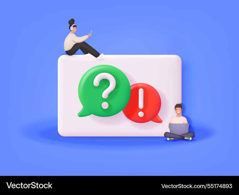 Exclamations and question marks faq concept ask Exclamations and question marks faq concept ask vector image