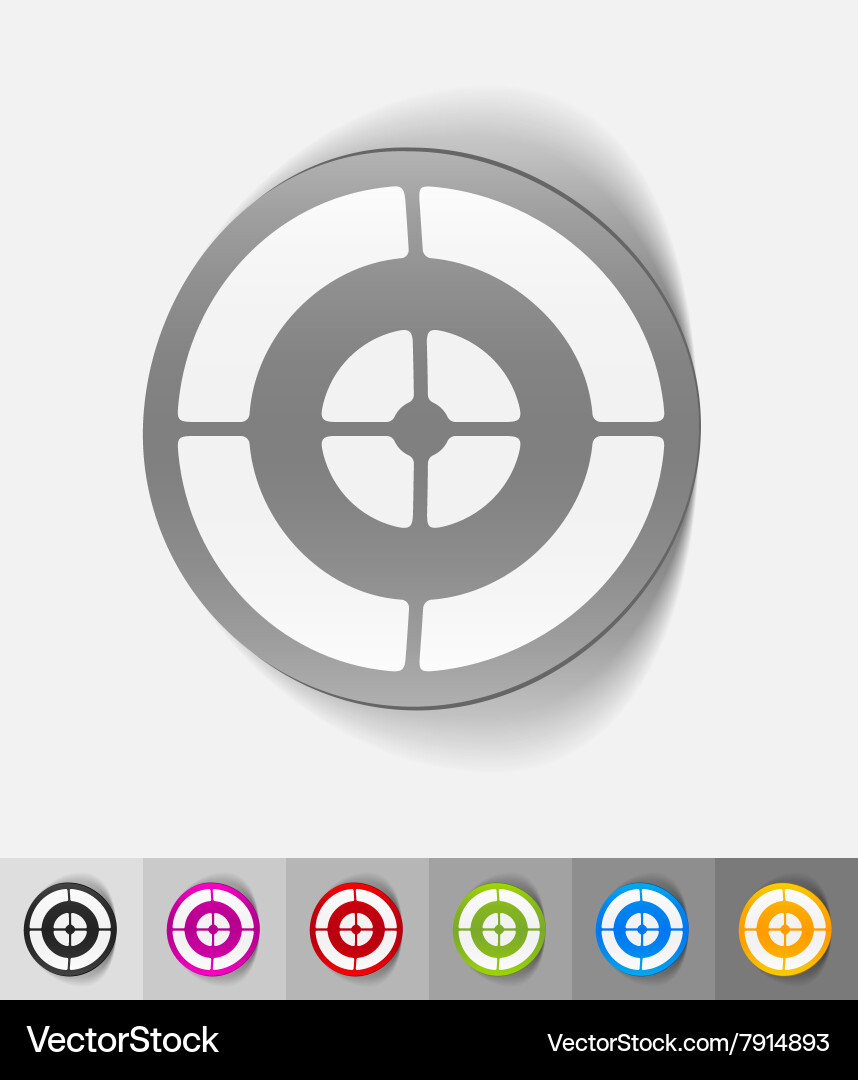 Realistic design element target vector image