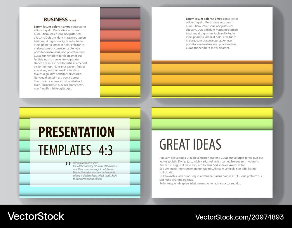 Set of business templates for presentation slides Vector Image