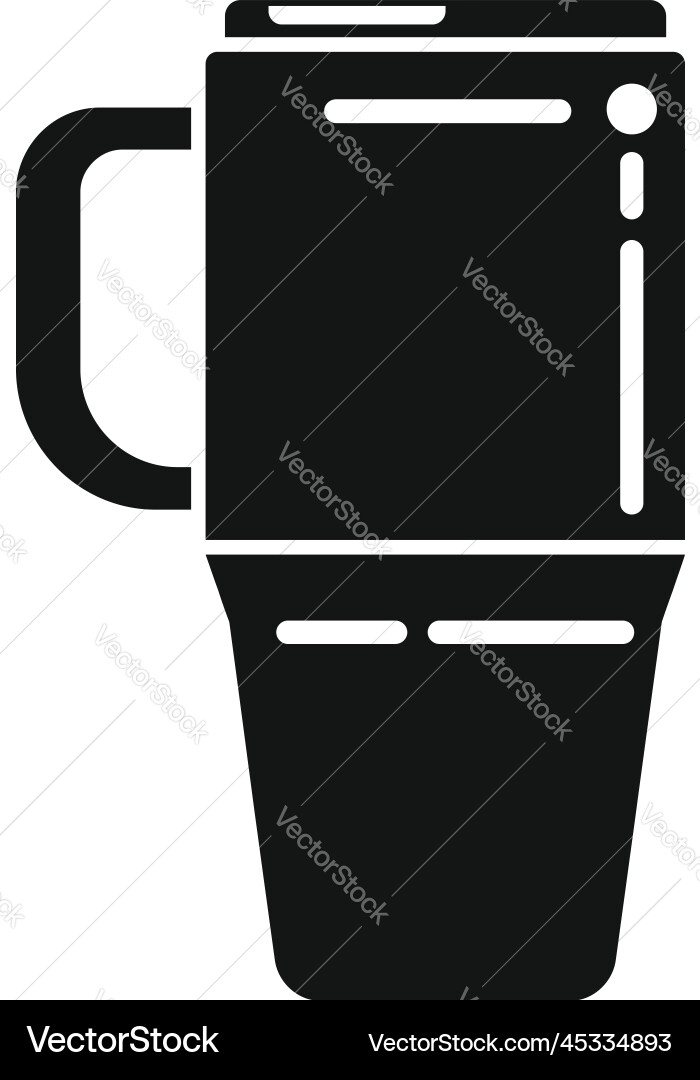 Stahl Thermo Tasse Ikone einfache Kunststoffbecher Stahl Thermo Tasse Ikone einfache Kunststoffbecher vektorbild