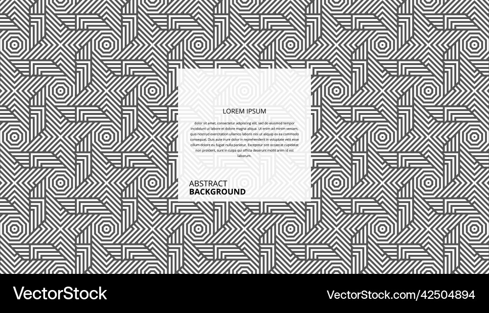Abstract square star lines pattern Vector Image
