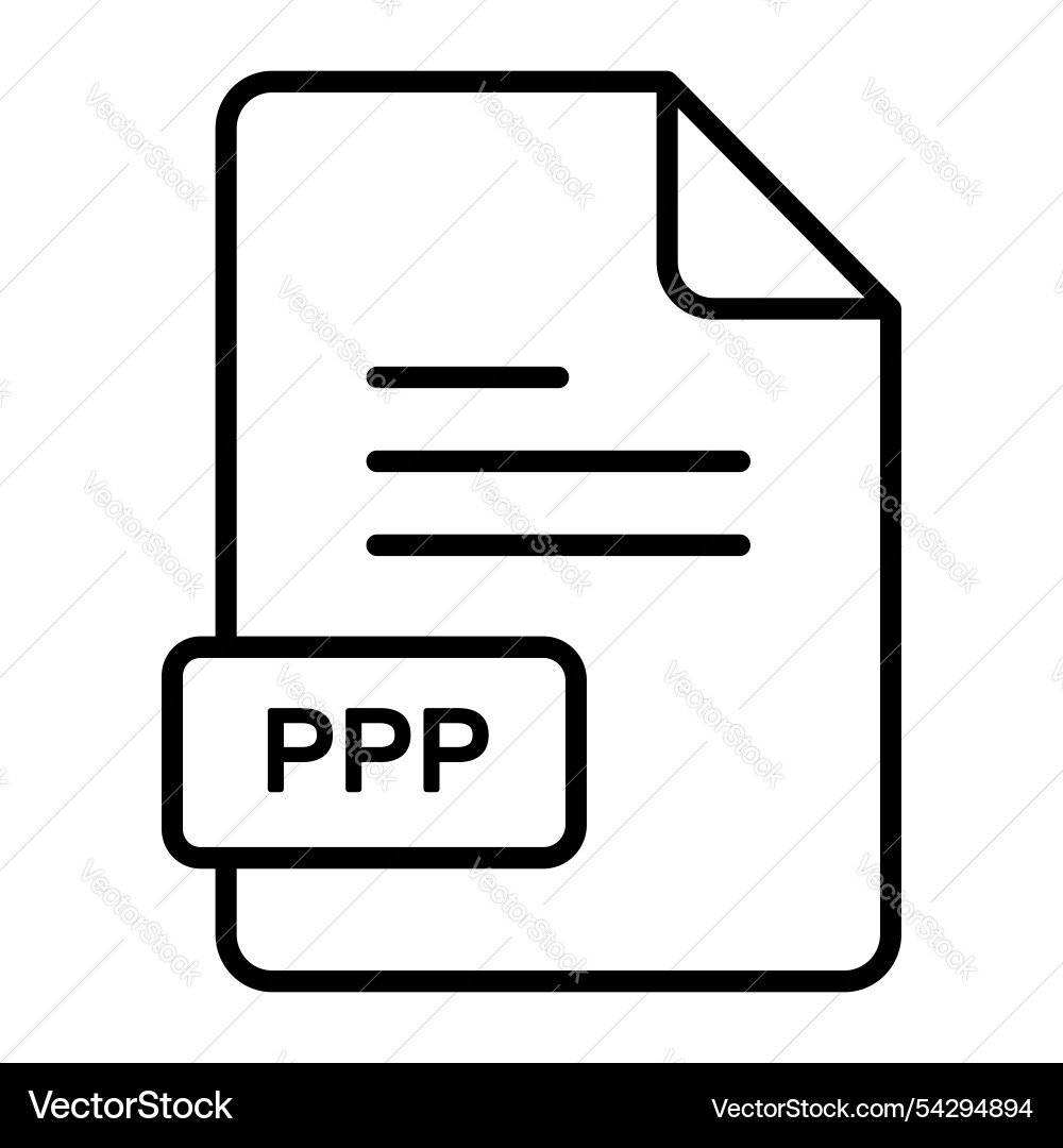 An amazing icon of ppp file editable design Vector Image
