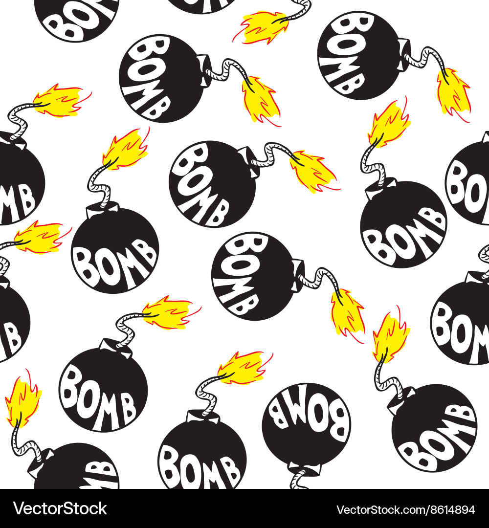 Bomb pattern Vector Image
