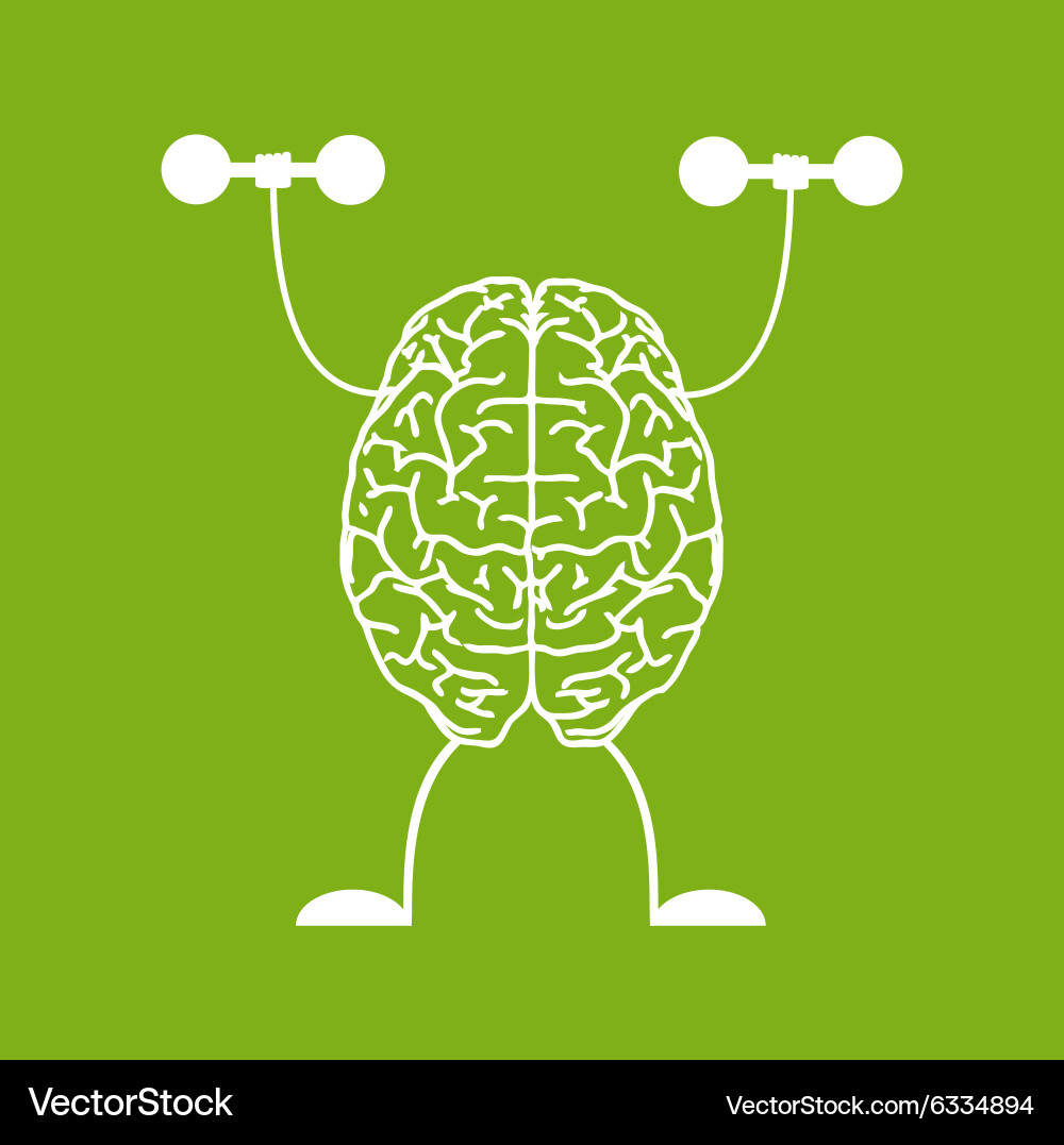 Brain Training Concept Vector Image