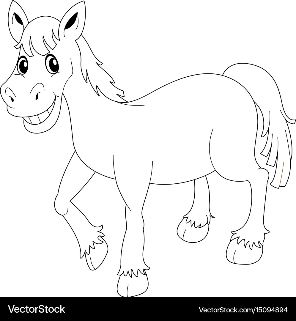Doodle animal for pony vector image