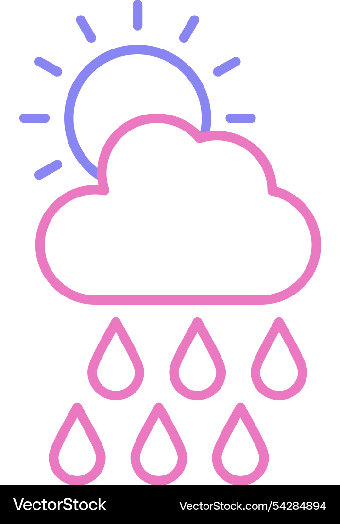 Forecast line two colour icon Vector Image