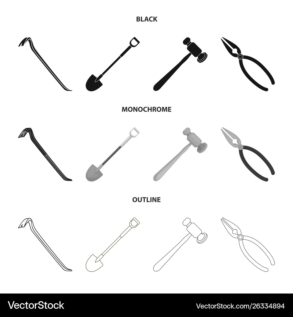 Isolated object tool and construction icon set Vector Image