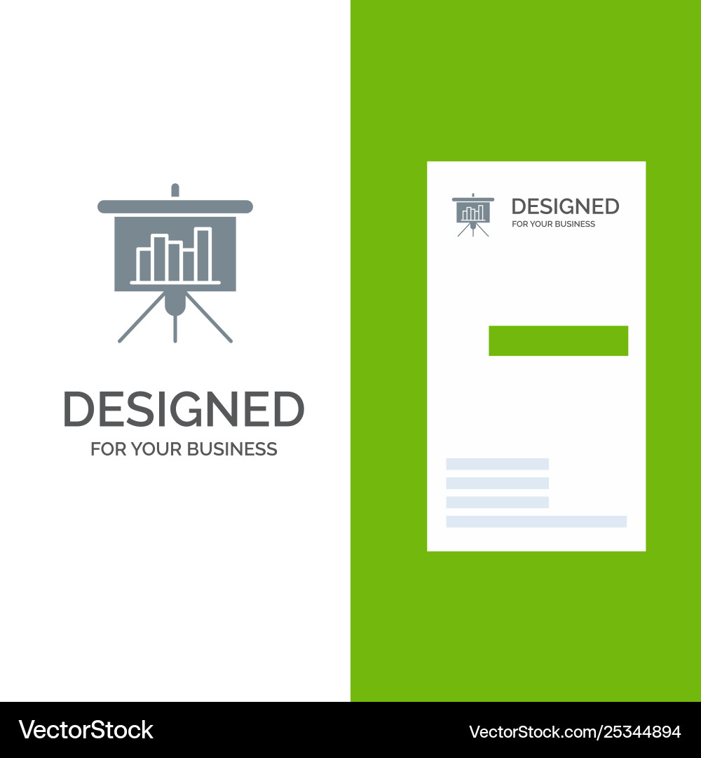 Presentation blackboard powerpoint report grey vector image