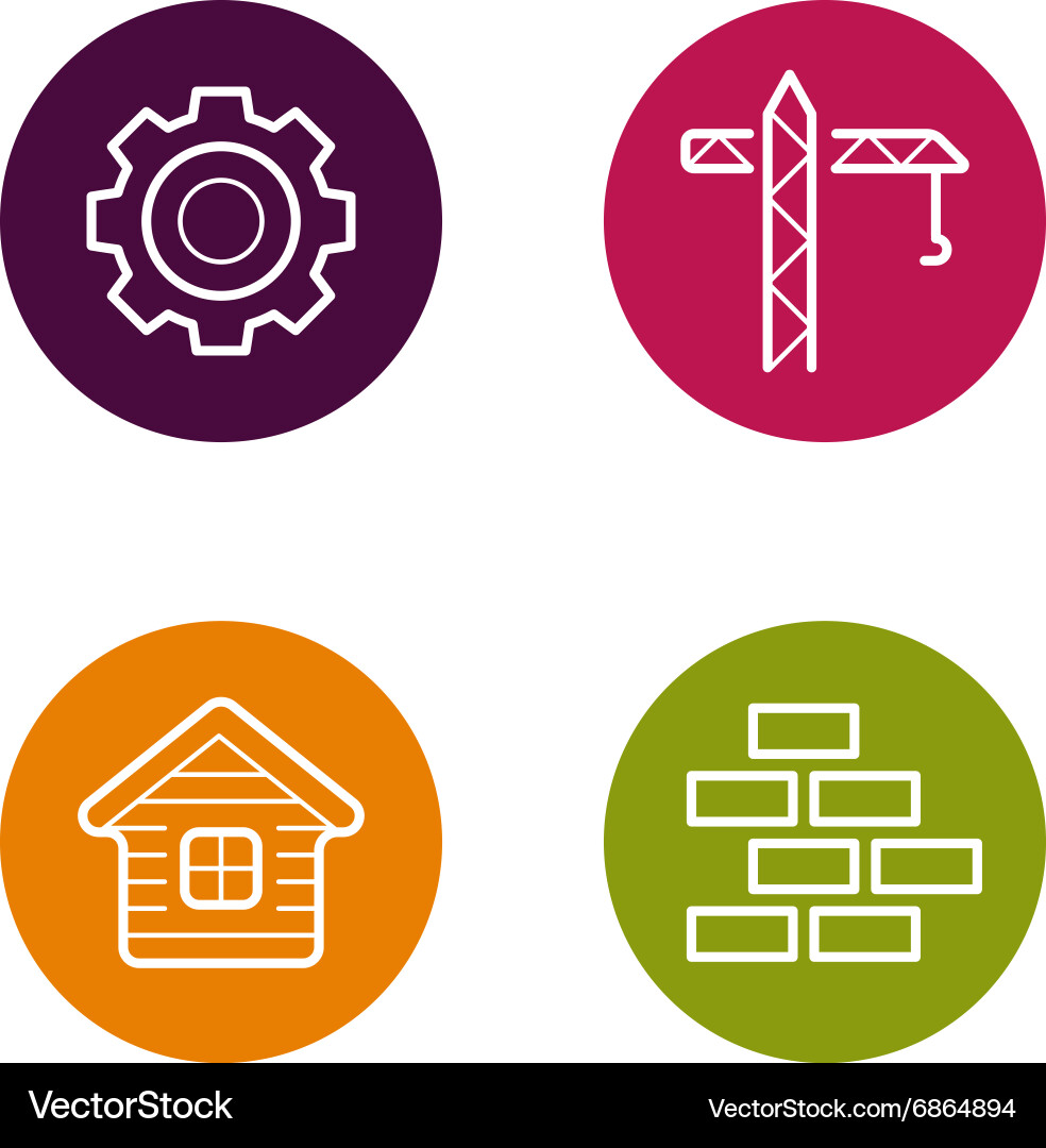 Round circle buttons with icons can be used Vector Image