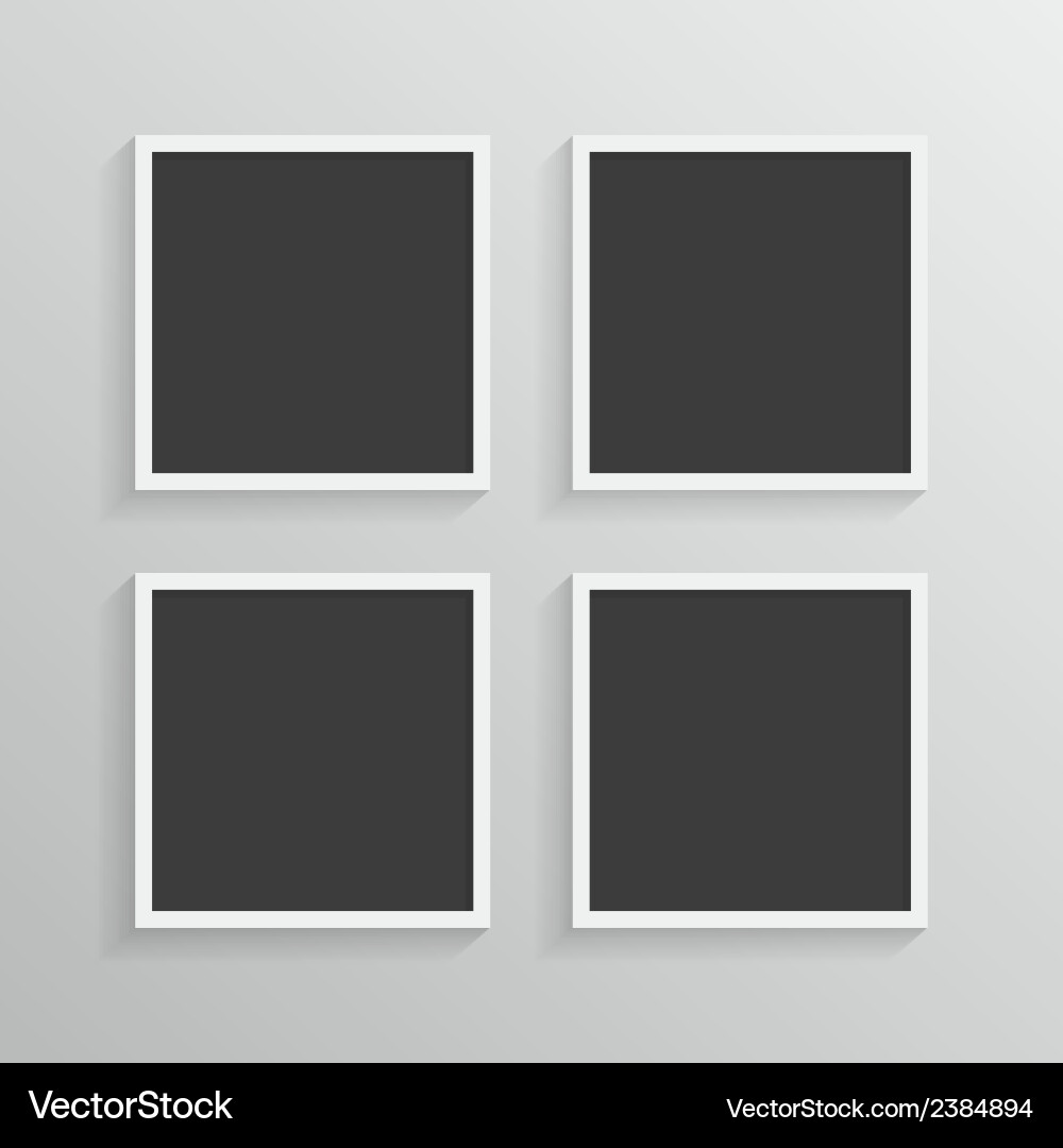 Set of frames with a simple design vector image
