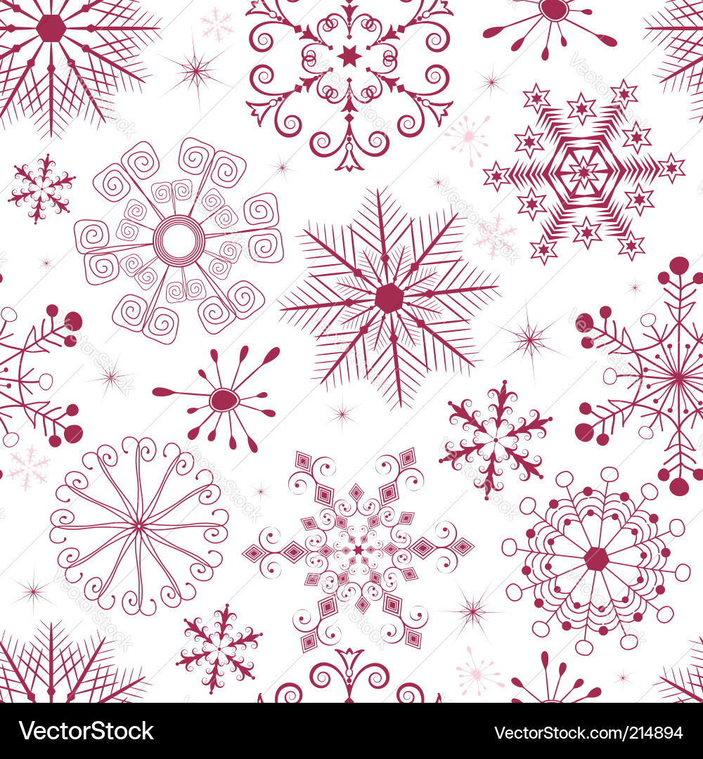 Snowflake Christmas Pattern vector image