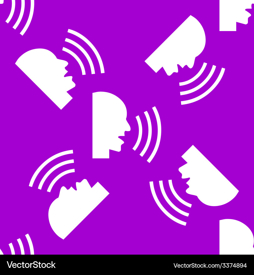 Talking web icon flat design seamless pattern Vector Image