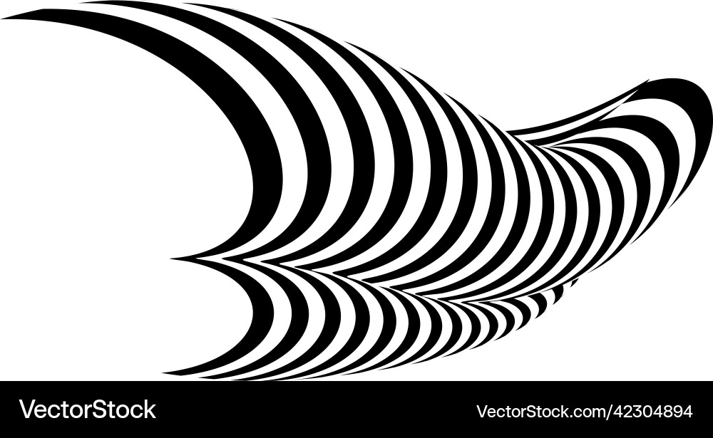 Waving flag as a brush stroke with zebra texture Waving flag as a brush stroke with zebra texture vector image