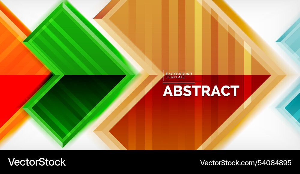 Arrow symbols created with 3d effects and line Vector Image