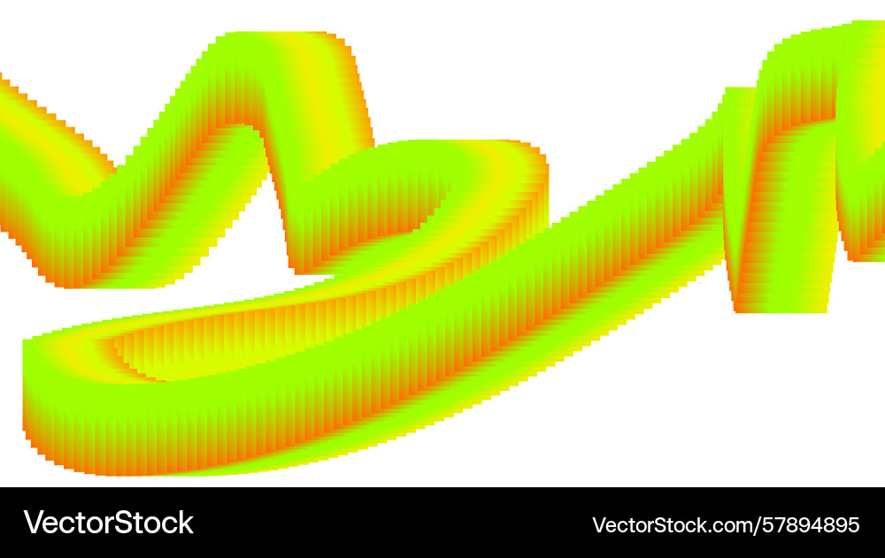 Blend flowing 3d green gradient design background Vector Image