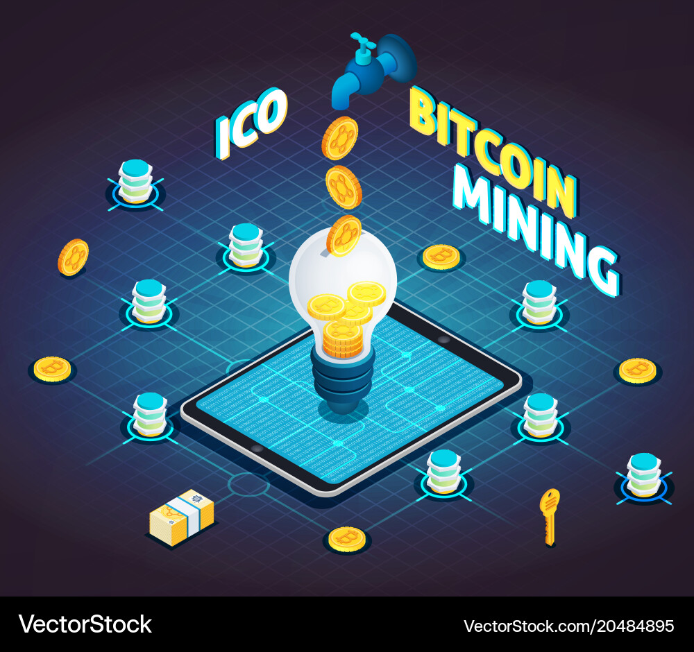 Block chain cryptocurrency isometric flowchart – Royalty-Free Vector |  VectorStock