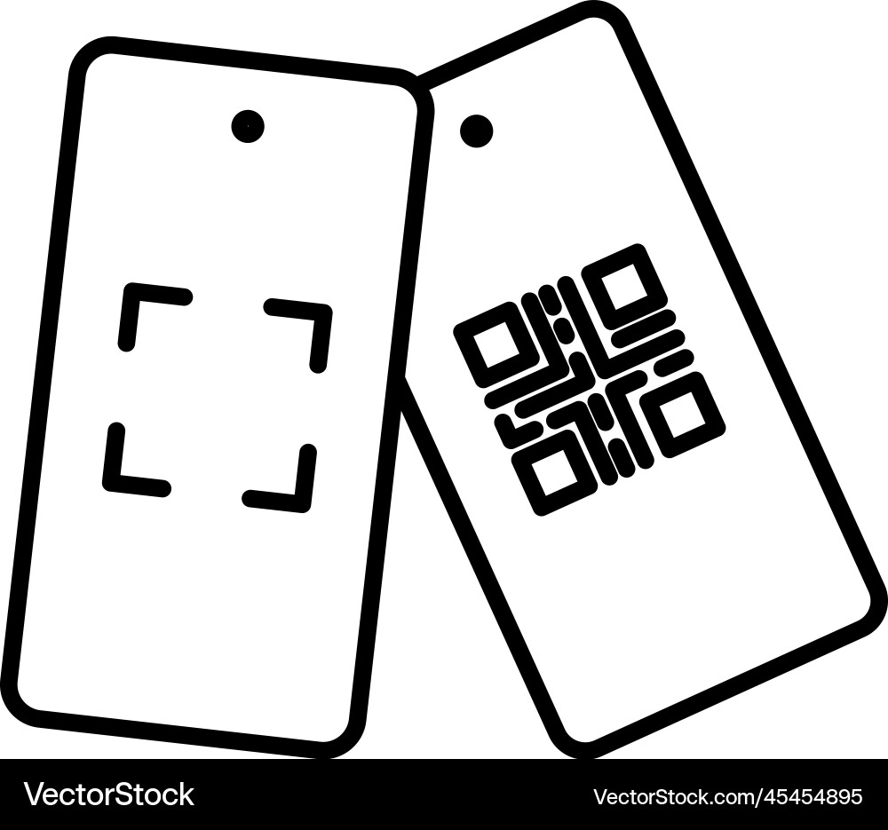 Code mobile qr icon on transparent vector image