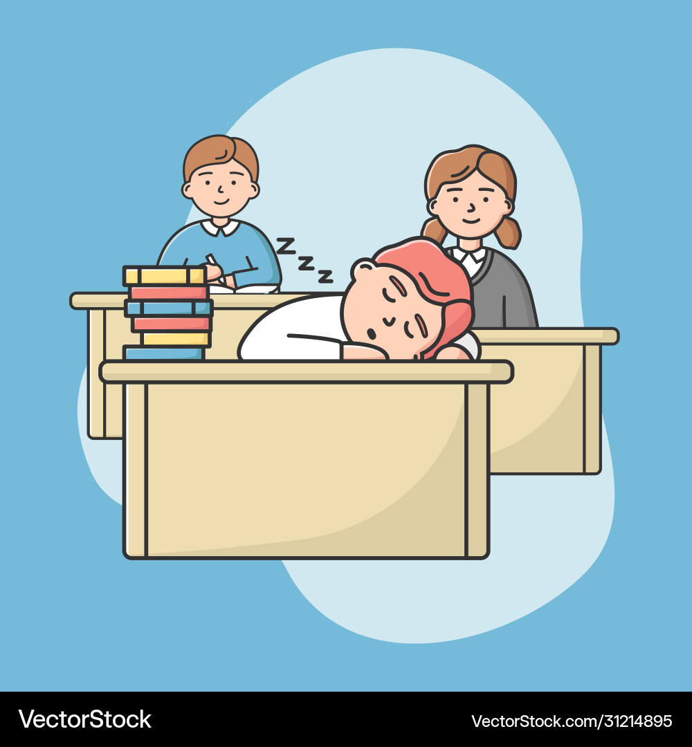 Concept of high school education students teens – Royalty-Free Vector |  VectorStock, image size:1000x1080