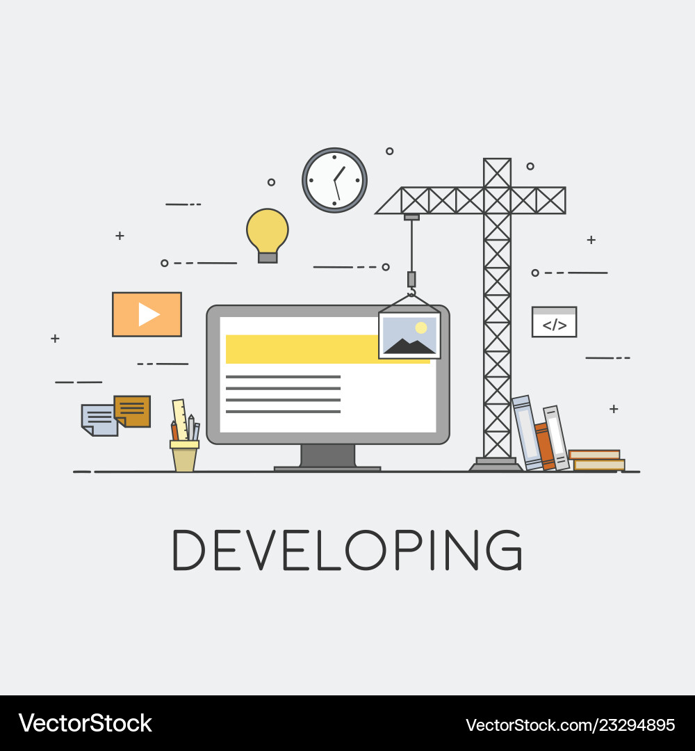Flat mobile ui ux design web infographic concept Vector Image