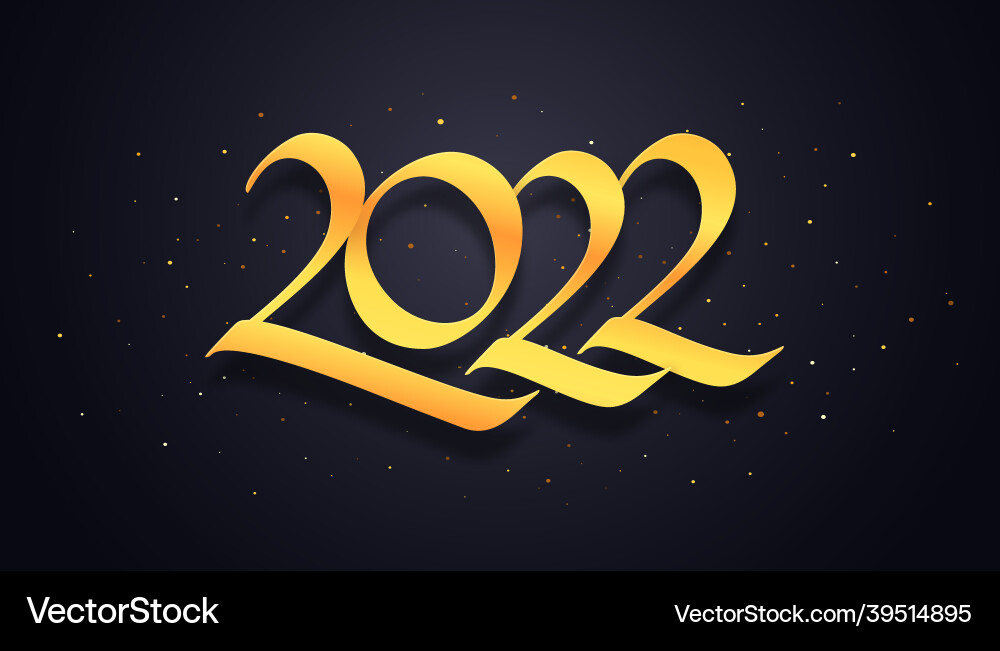 Happy new year 2022 typography Happy new year 2022 typography vector image