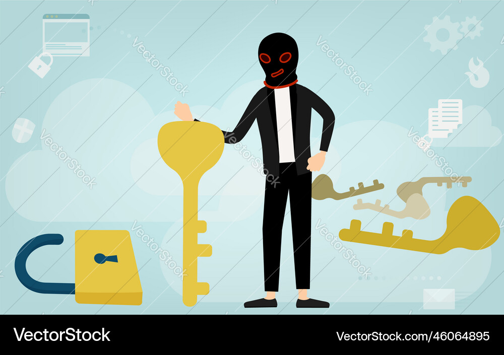 Image of a hacker to hack vector image