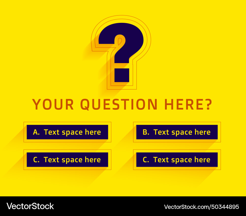 Intellectual quiz game template for query Intellectual quiz game template for query vector image
