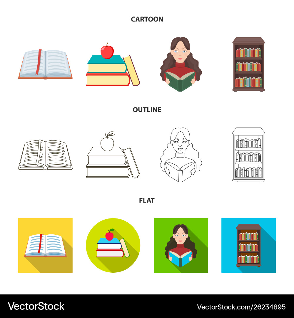 Isolated object library and textbook logo Vector Image