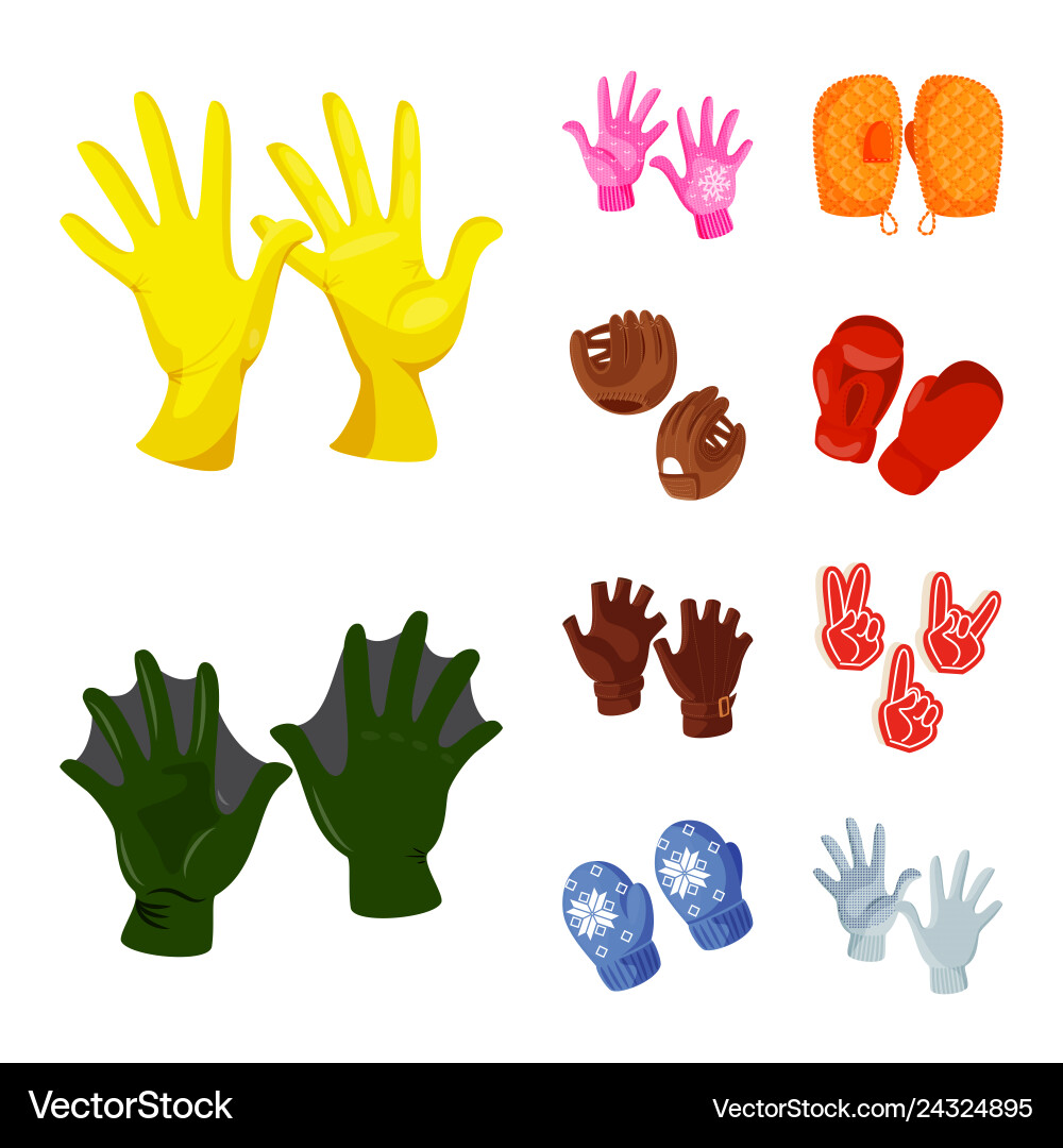Isolated object of accessory and style symbol set Vector Image