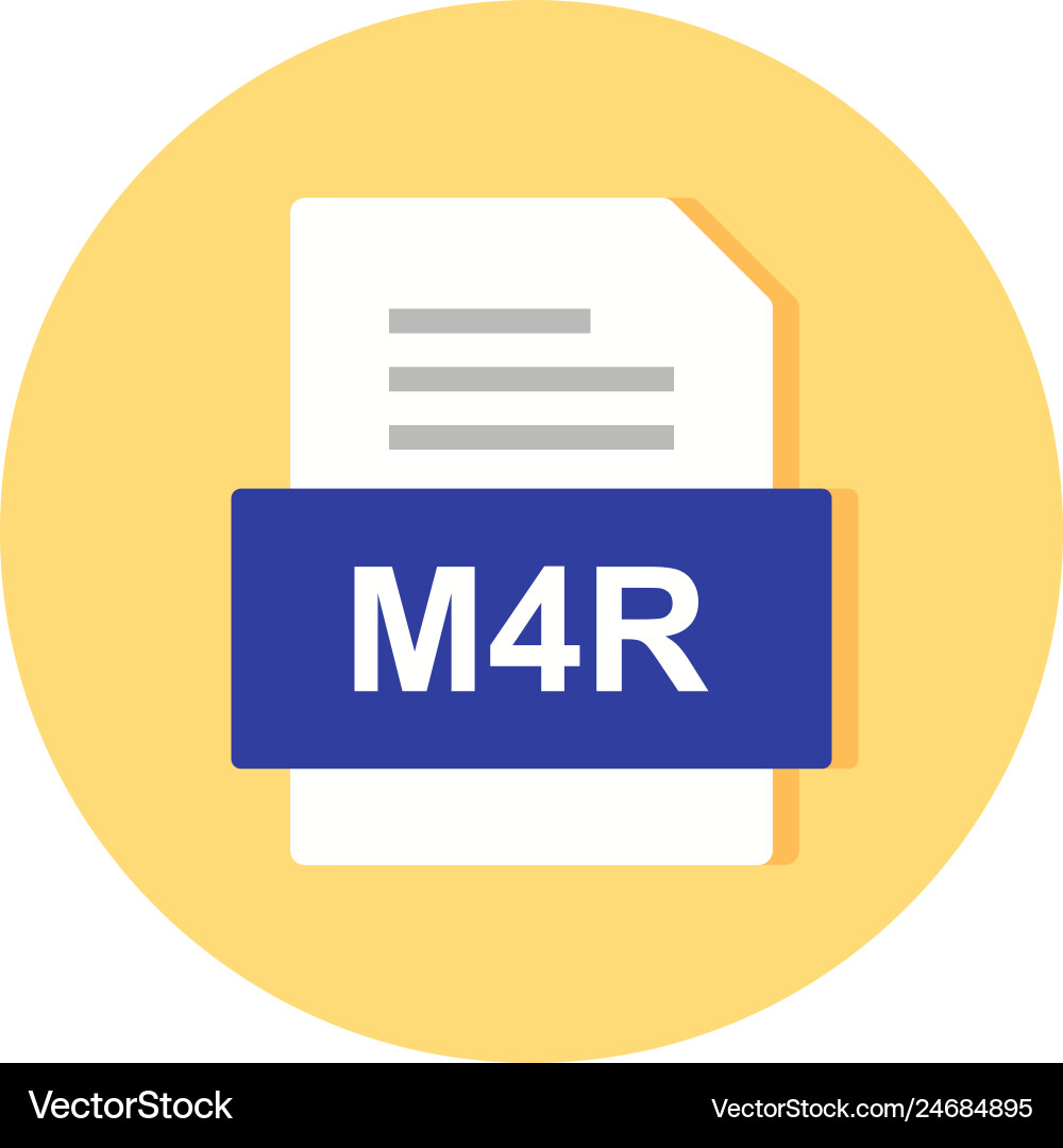 M4r file document icon vector image