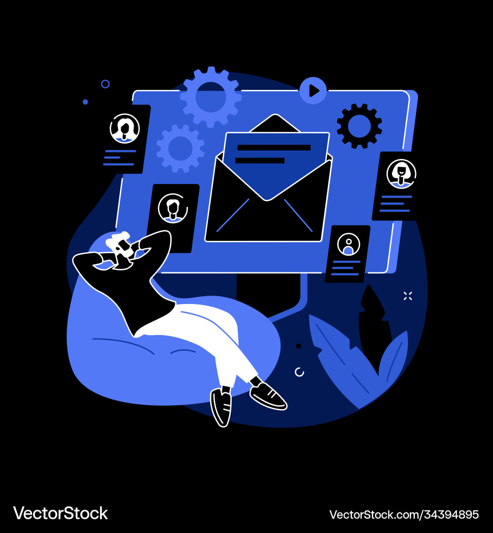 Marketing automation system abstract concept Vector Image