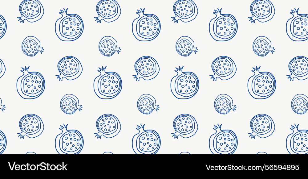 Repeating pattern of pomegranate Repeating pattern of pomegranate vector image