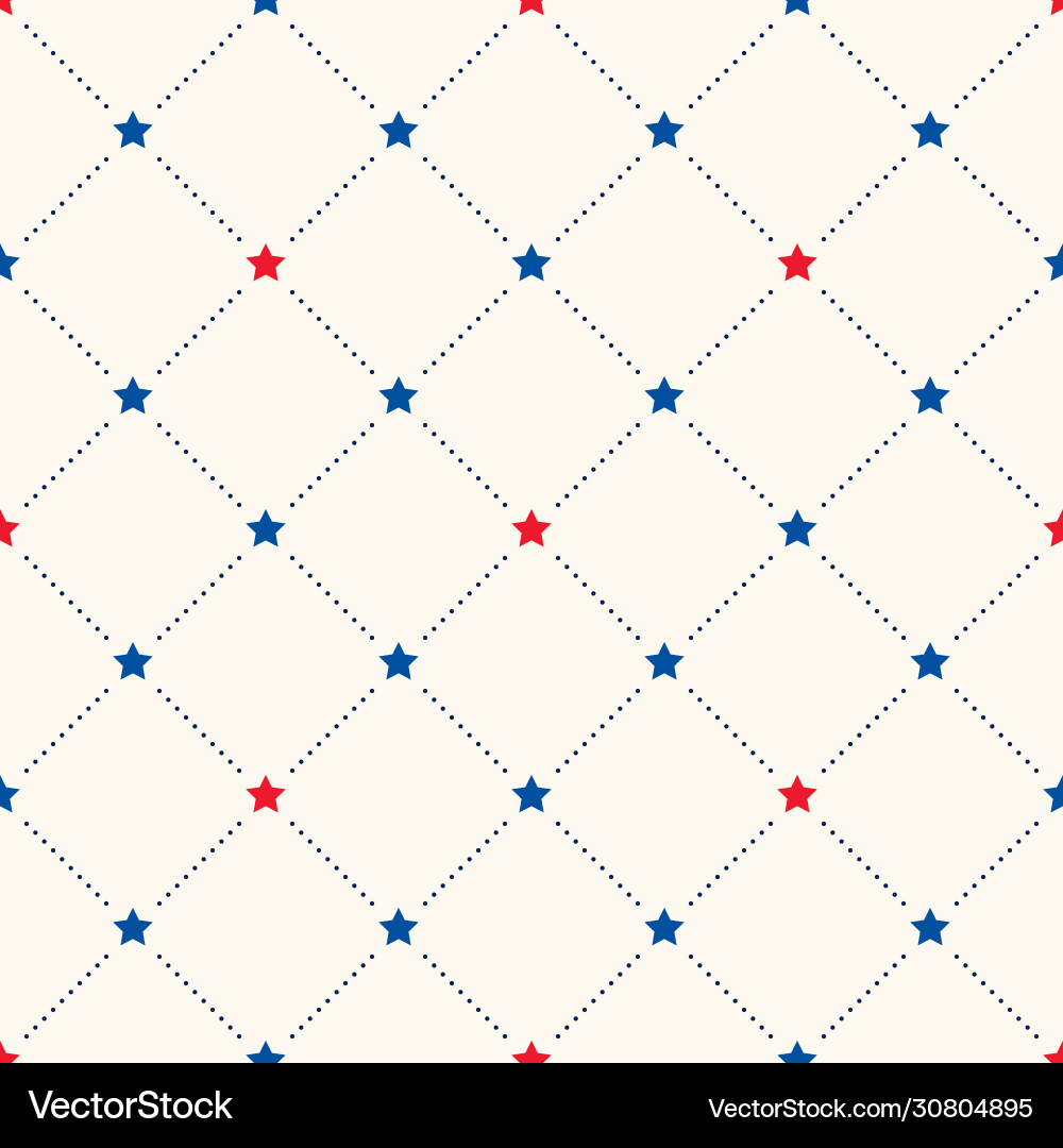 Seamless geometric pattern with red vector image