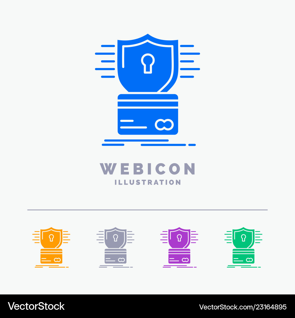 Security credit card hacking hack 5 color Security credit card hacking hack 5 color vector image