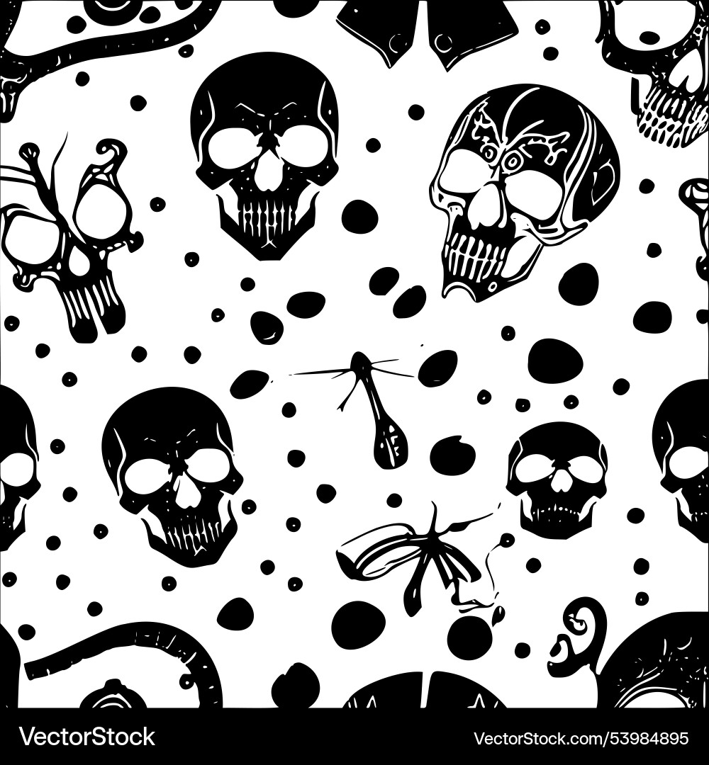 Skeletons abstract pattern seamless vector image